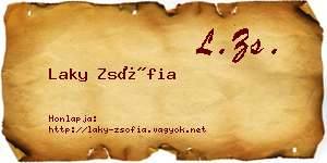 Laky Zsófia névjegykártya