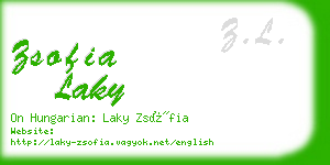 zsofia laky business card